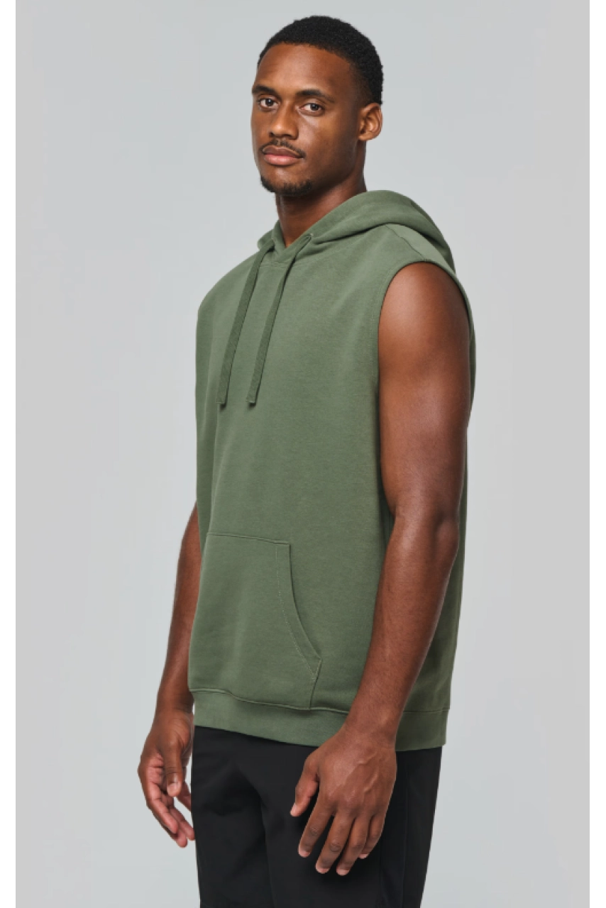 Sweat-shirt à capuche sans manches unisexe