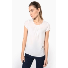 Blouse crêpe manches courtes femme