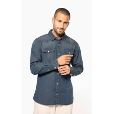 Chemise denim manches longues