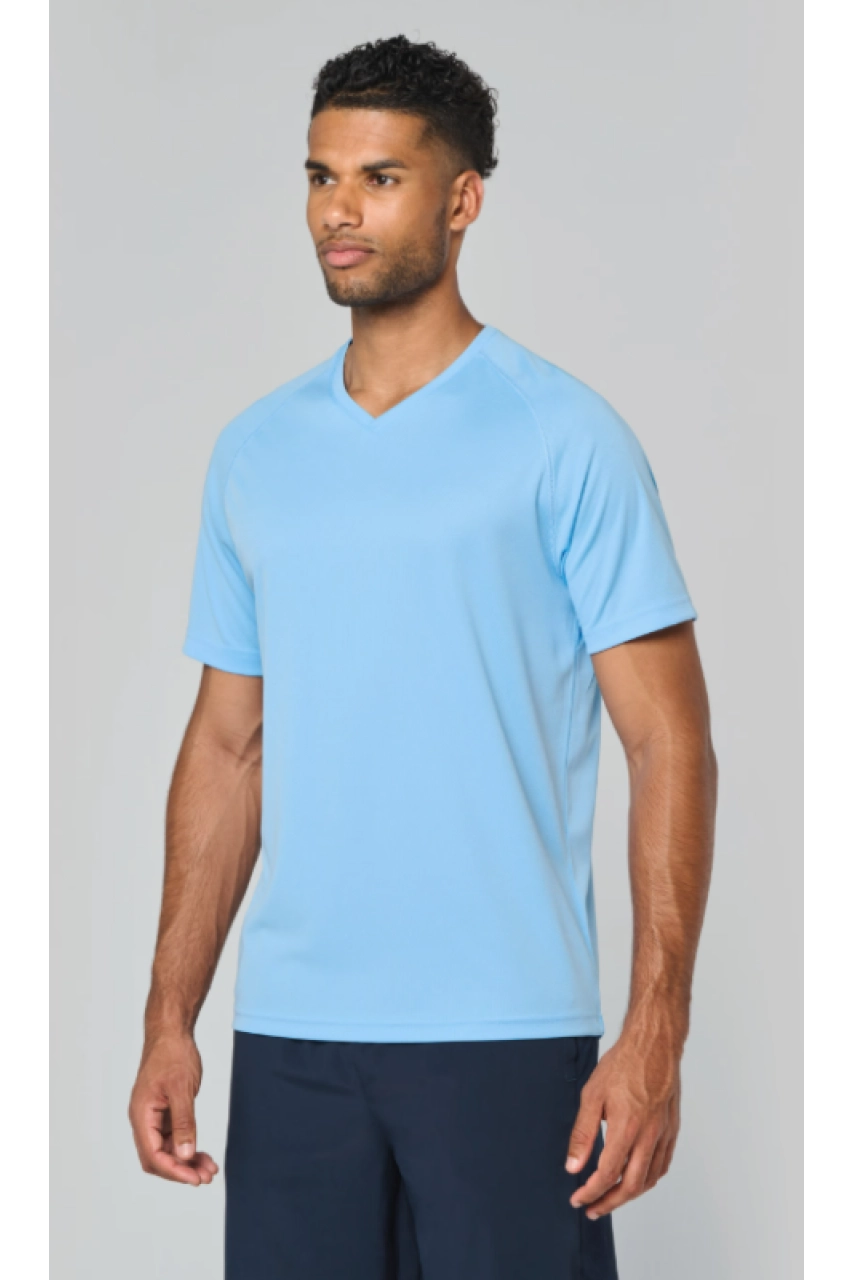 T-shirt de sport manches courtes col v homme