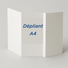 DEPLIANT A4 OUVERT - 3 VOLETS - IMPRESSION RECTO VERSO