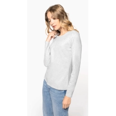 T-shirt col rond manches longues femme