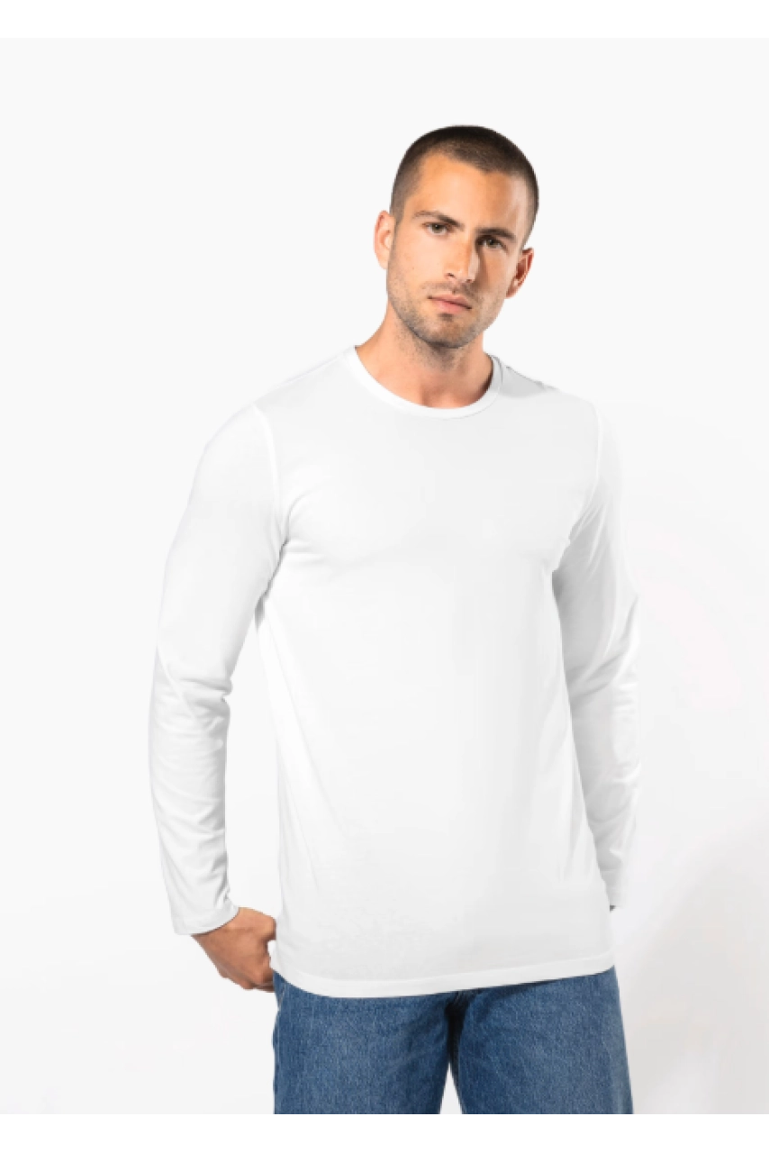 T-shirt col rond manches longues homme