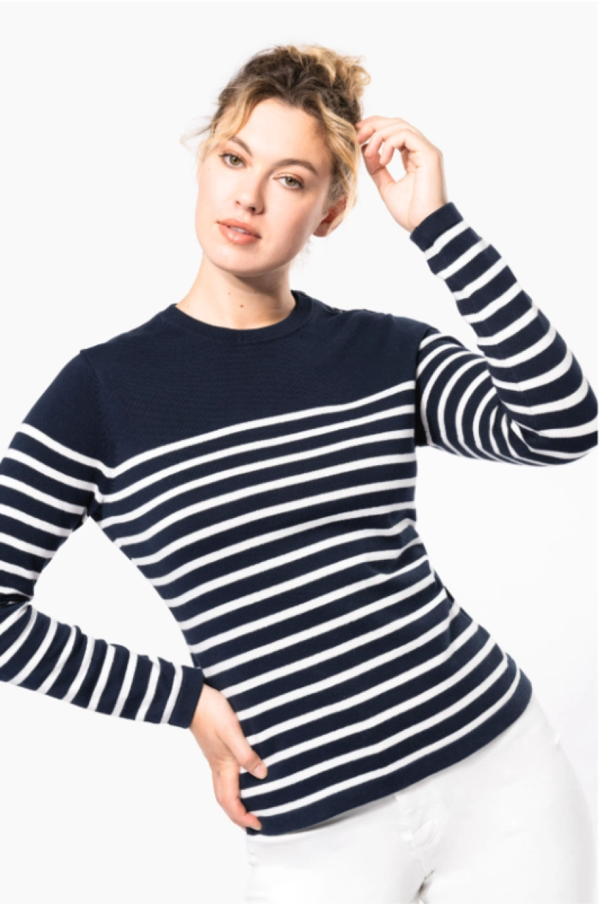 Pull marin femme