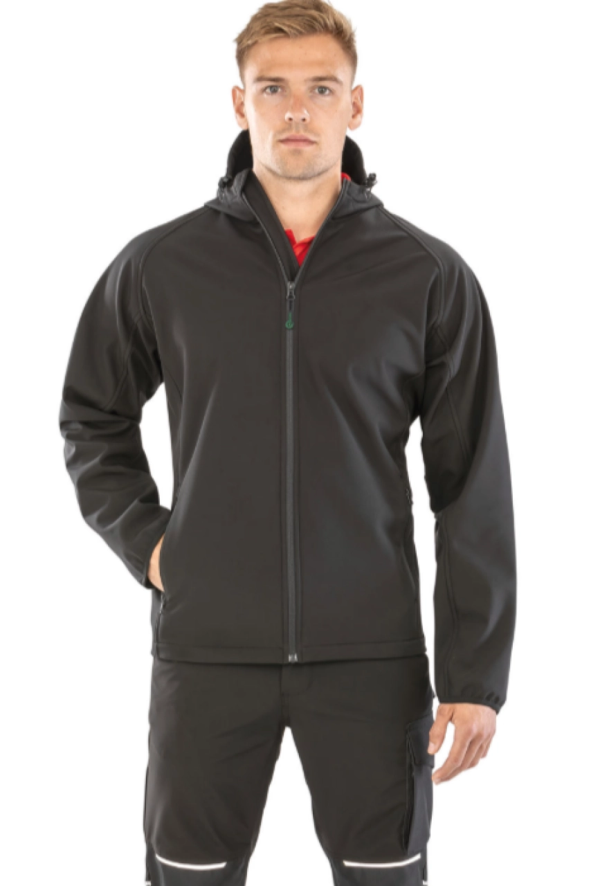 Veste softshell recyclée 3 couches à capuche homme
