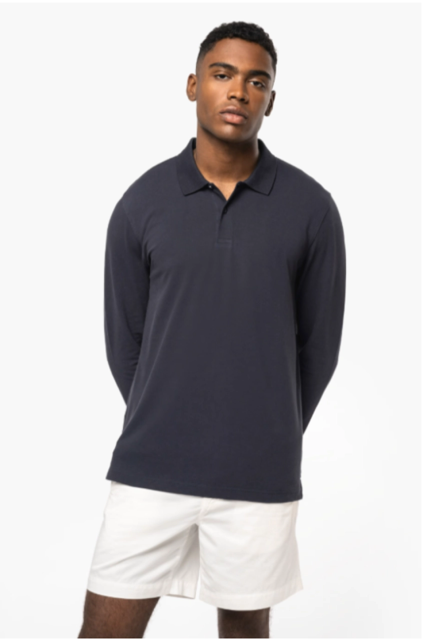 Polo piqué manches longues Bio180 homme