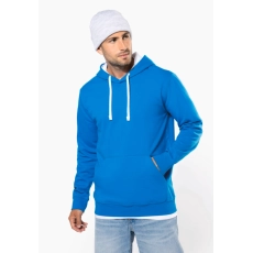 Sweat-shirt capuche contrastée homme