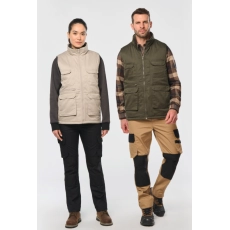 Gilet polycoton multipoches rembourré unisexe
