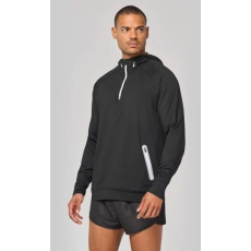 Sweat-shirt à capuche 1/4 zip sport unisexe