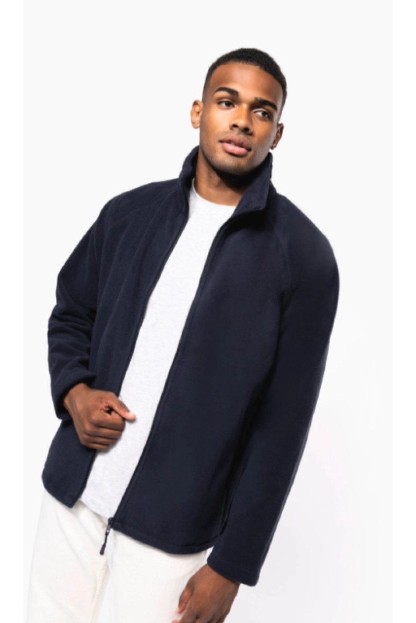 Veste micropolaire zippée manches raglan homme