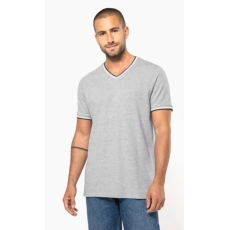 T-shirt maille piquée col V homme