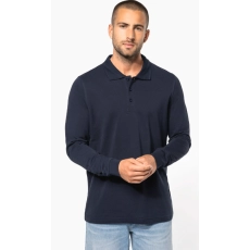 Polo piqué manches longues homme