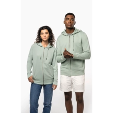 Sweat-shirt french terry écoresponsable zippé à capuche unisexe