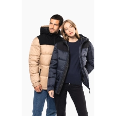 Parka matelassée à capuche bi-ton unisexe