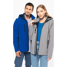 Veste Softshell 3 couches à capuche avec manches amovibles unisexe