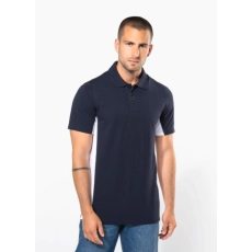Polo piqué manches courtes bicolore homme