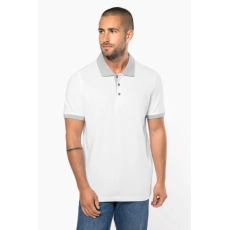 Polo piqué bicolore homme