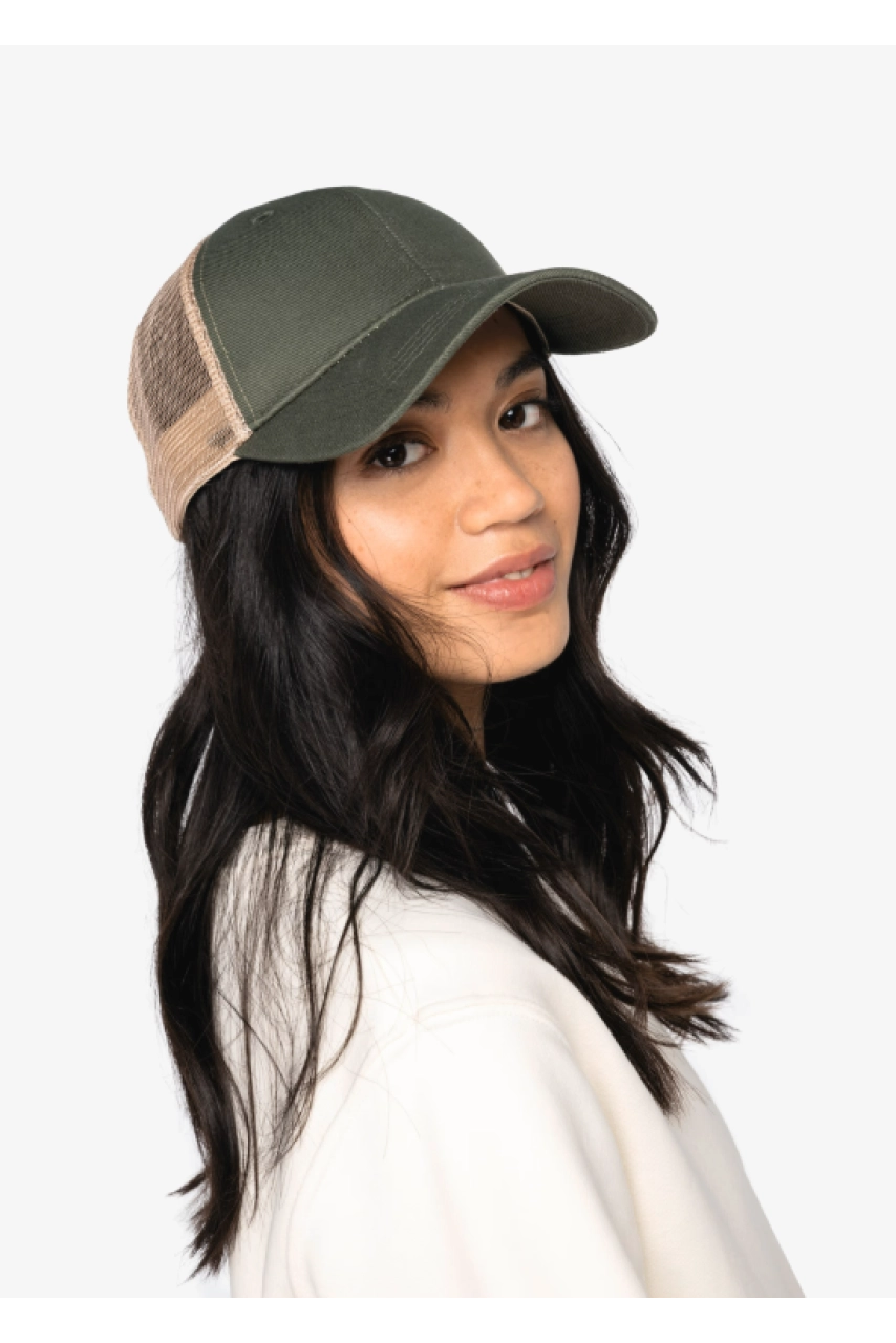 Casquette trucker écoresponsable 6 panneaux unisexe