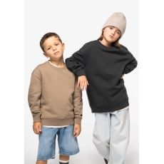 Sweat-shirt écoresponsable à col rond oversize enfant