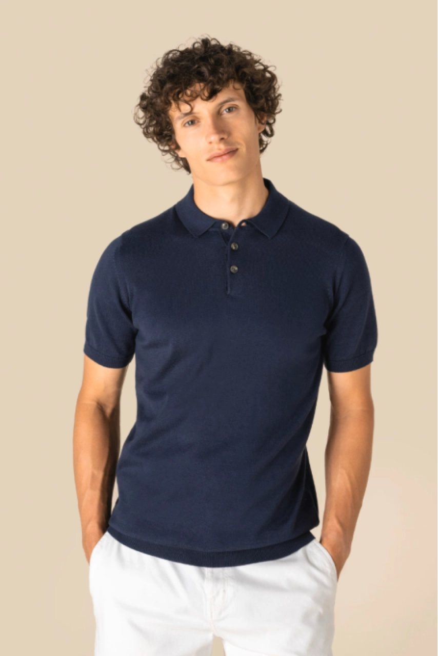 Polo écoresponsable en maille homme
