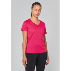 T-shirt de sport manches courtes col v femme