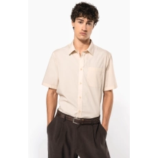 Chemise popeline polycoton manches courtes entretien facile homme