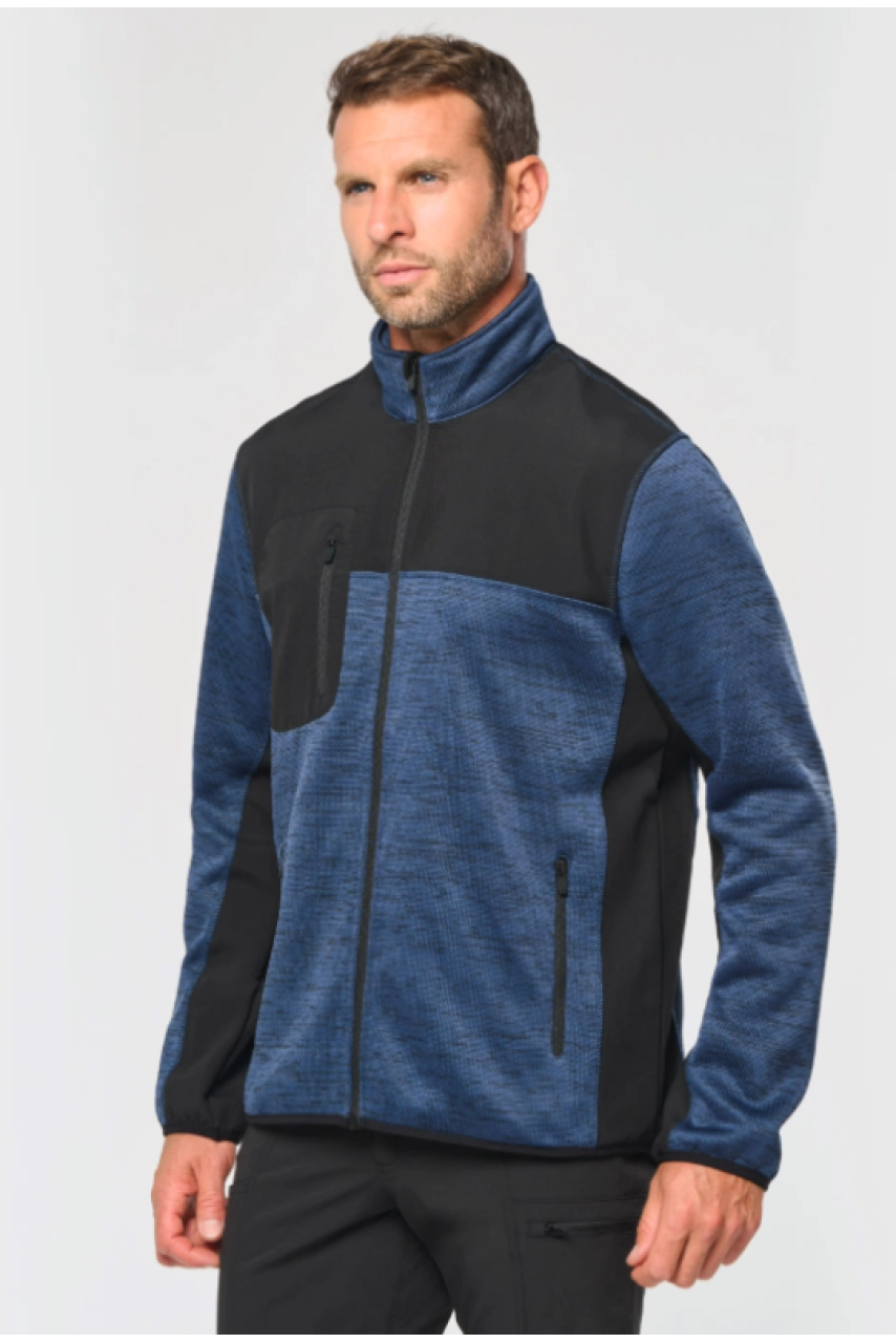 Veste recyclée en polytricot homme