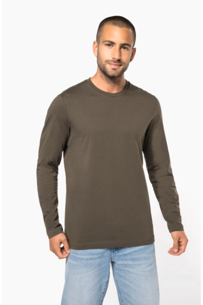 T-shirt col rond manches longues homme