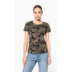 T-shirt camo manches courtes femme
