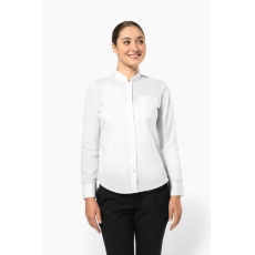 Chemise col mao manches longues femme