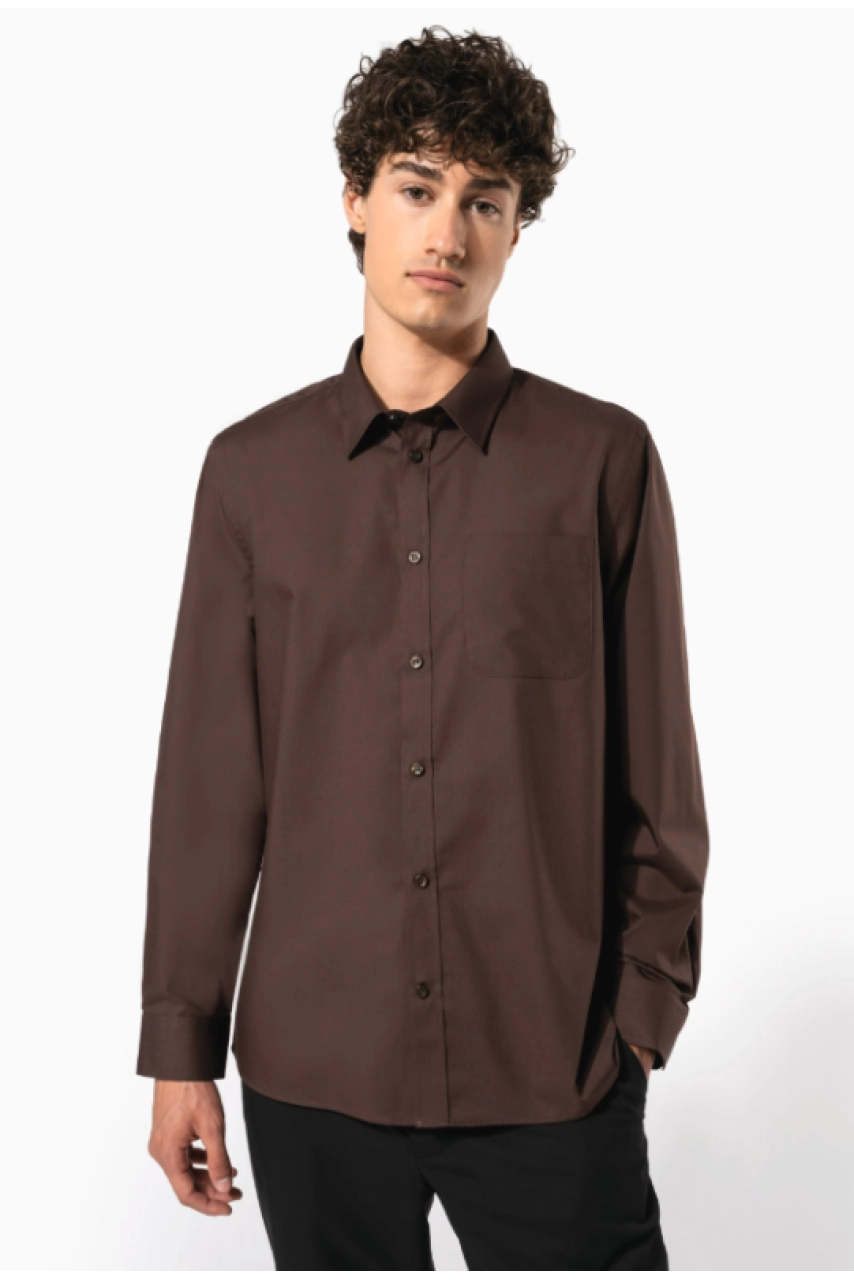 Chemise popeline polycoton entretien facile homme