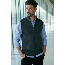 Pull zippé sans manches pour homme