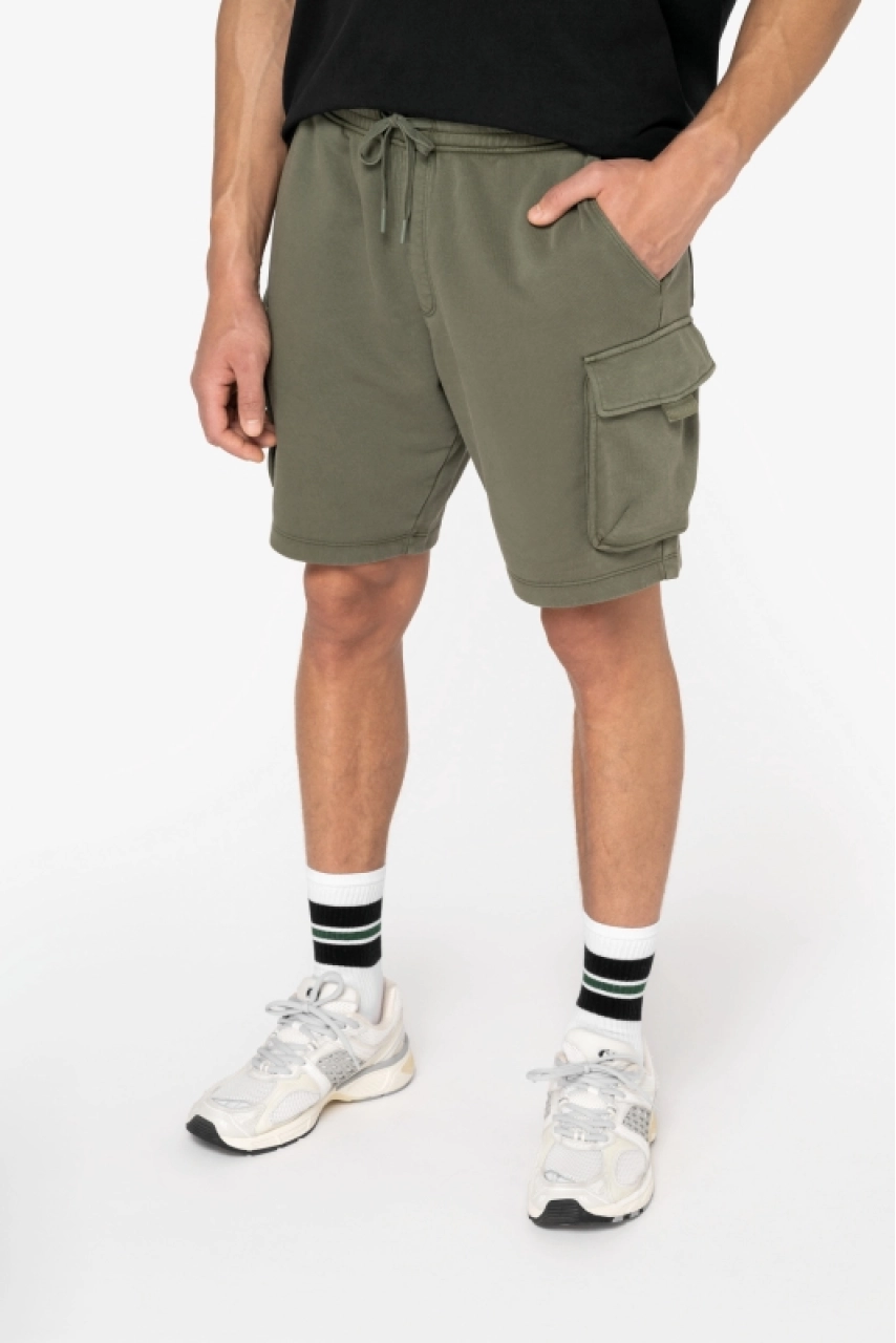 Short cargo écoresponsable délavé French Terry homme