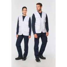 Gilet polycoton multipoches doublé unisexe