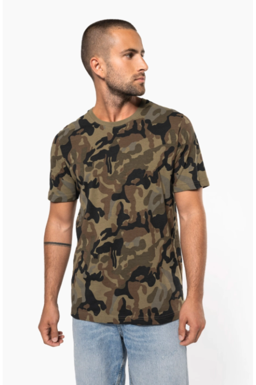 T-shirt camo manches courtes homme