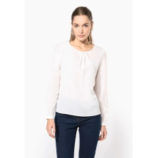 Blouse crêpe manches longues femme