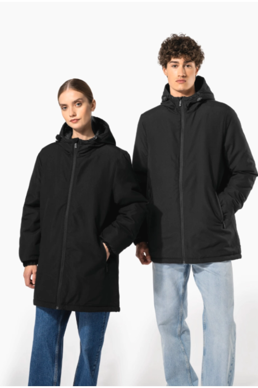 Parka à capuche recyclée unisexe