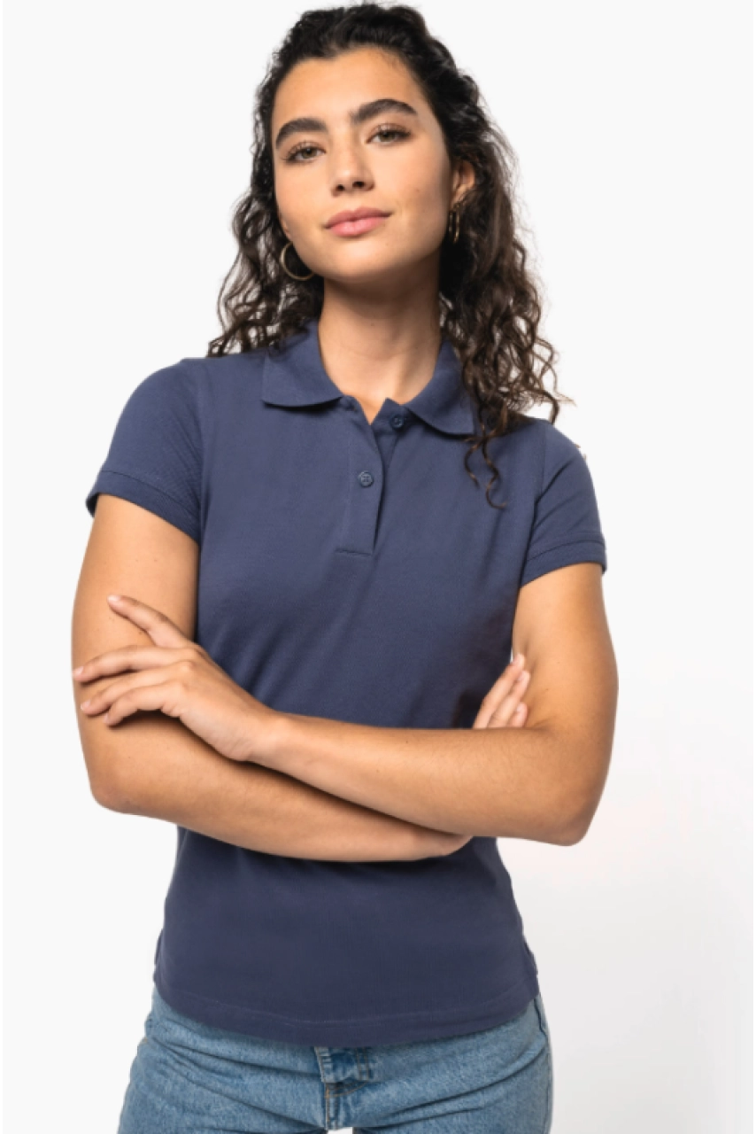 Polo piqué manches courtes femme