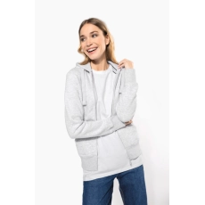 Sweat-shirt zippé capuche femme