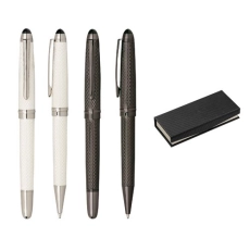 ROYAL. KIT ROLLER ET STYLO BILLE EN MÉTAL