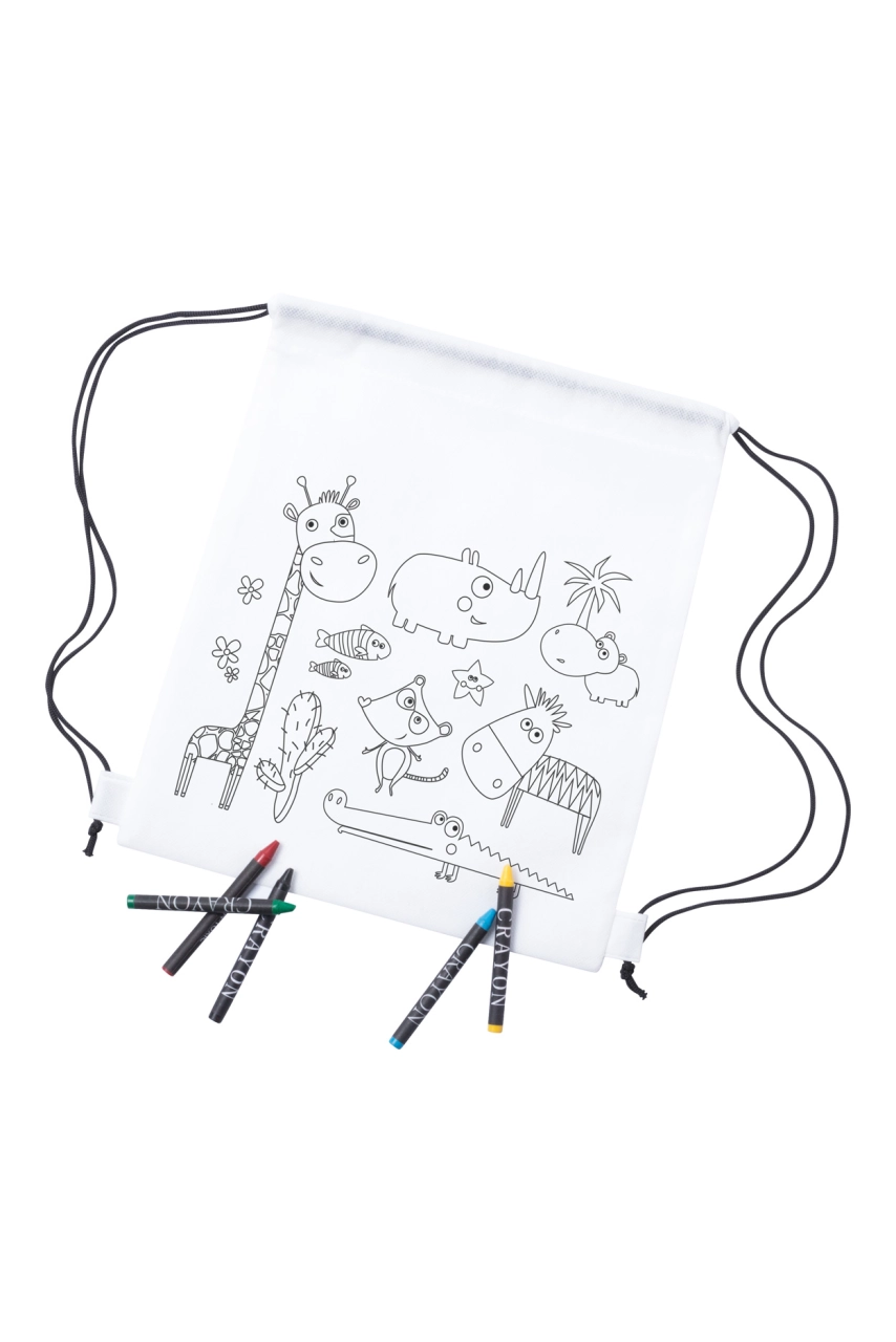 Sac piscine à colorier avec cordelettes