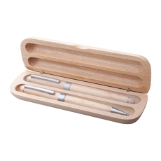 set écriture en bois naturel