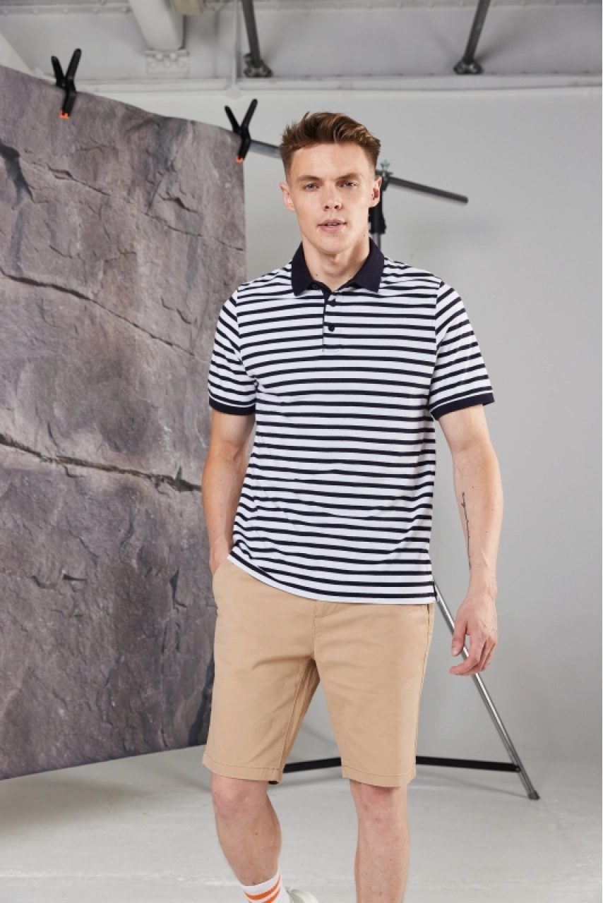 Polo jersey à rayures