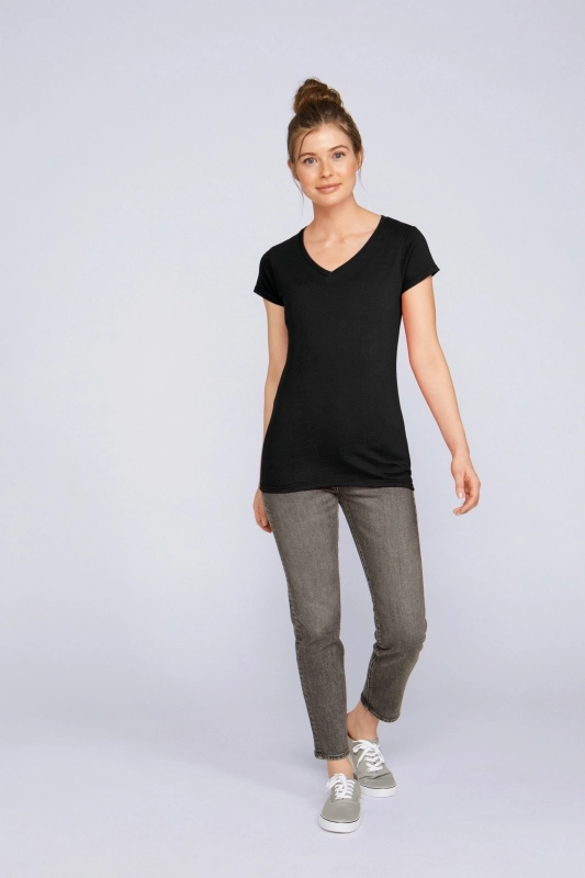 T-SHIRT FEMME COL V SOFTSTYLE