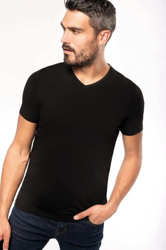 T-shirt manches courtes col V homme