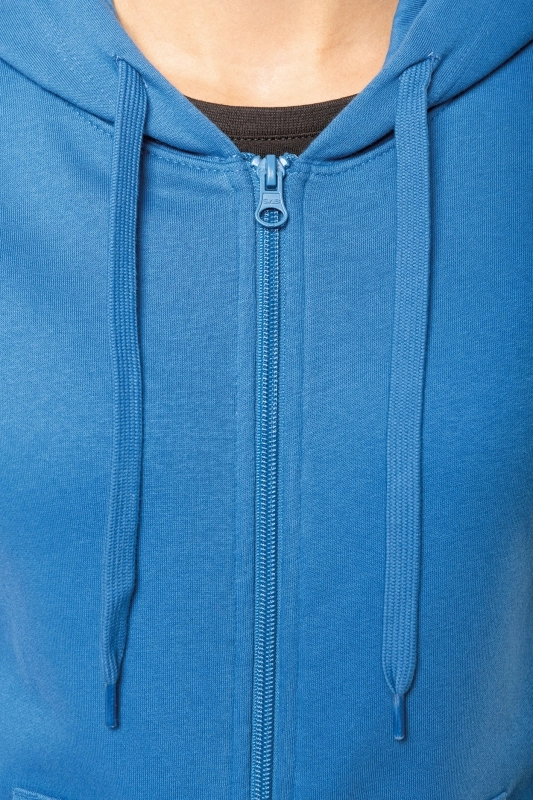 Sweat-shirt écoresponsable zippé à capuche femme
