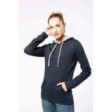 Sweat-shirt capuche contrastée femme