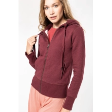 Sweat-shirt Bio zippé capuche femme