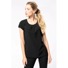 Blouse crêpe manches courtes femme