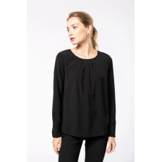 Blouse crêpe manches longues femme